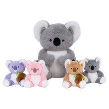 Load image into Gallery viewer, Koala Family with 4 Babies Plush Playset Animals Stuffed Gift Set for Toddler