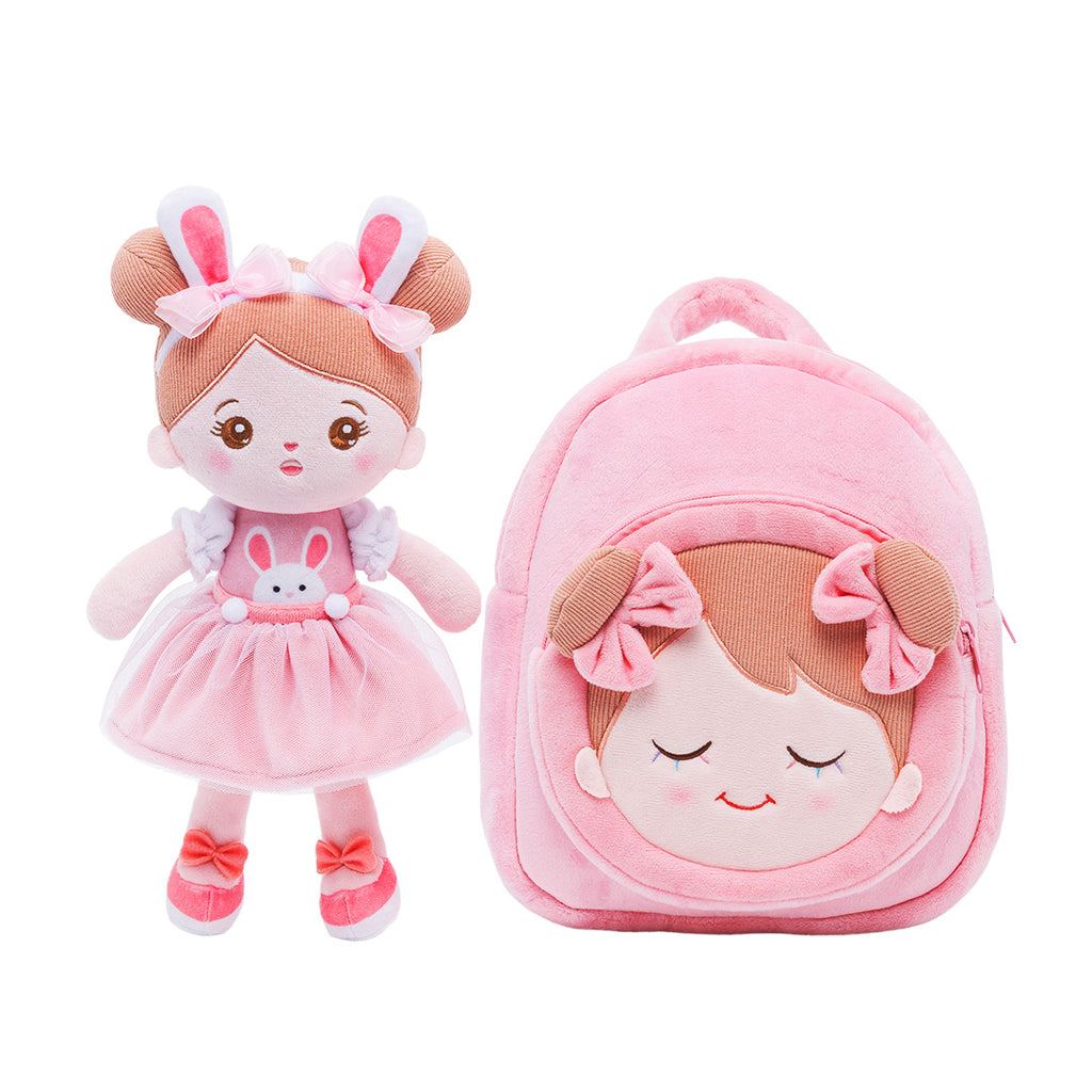 Personalized Rabbit Girl and Backpack