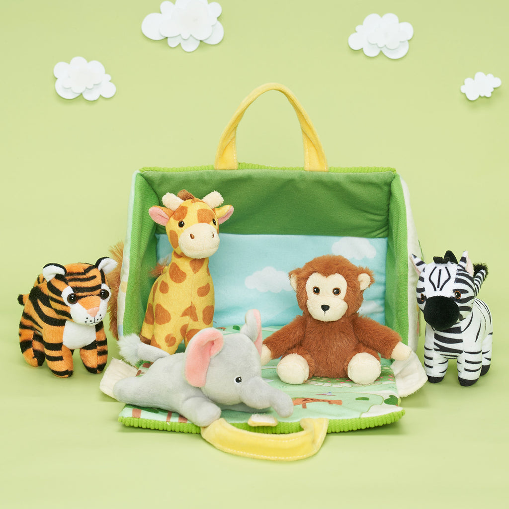 Personalized Plush Soft Zoo Toy Set