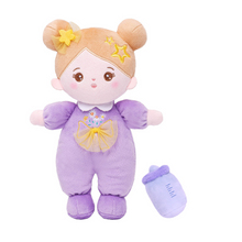 Load image into Gallery viewer, Personalized Purple Mini Plush Rag Baby Doll &amp; Gift Set