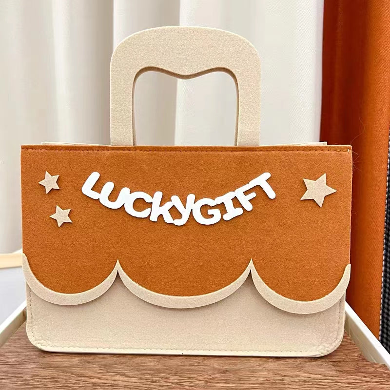 Eco-Friendly Lucky Gift Felt Gift Wrap Bags (11,4*7.5*4 Inch)