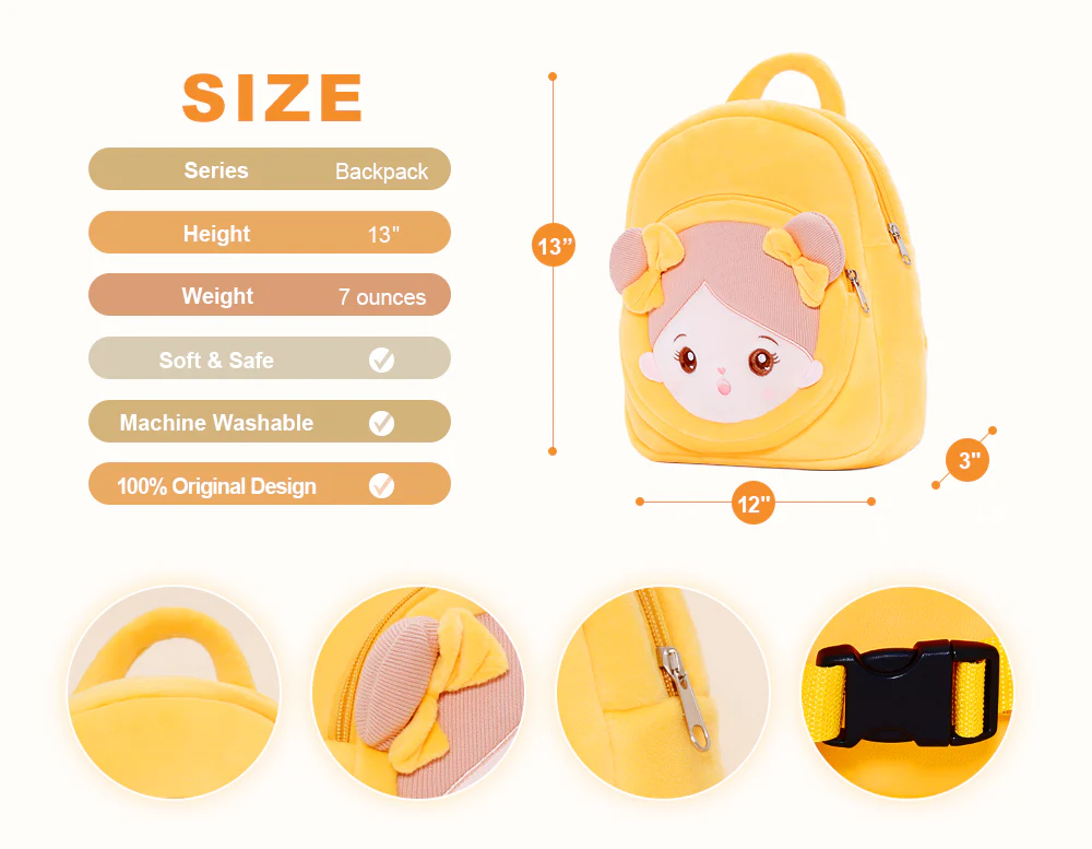 Personalized Yellow Bee Girl and Backpack
