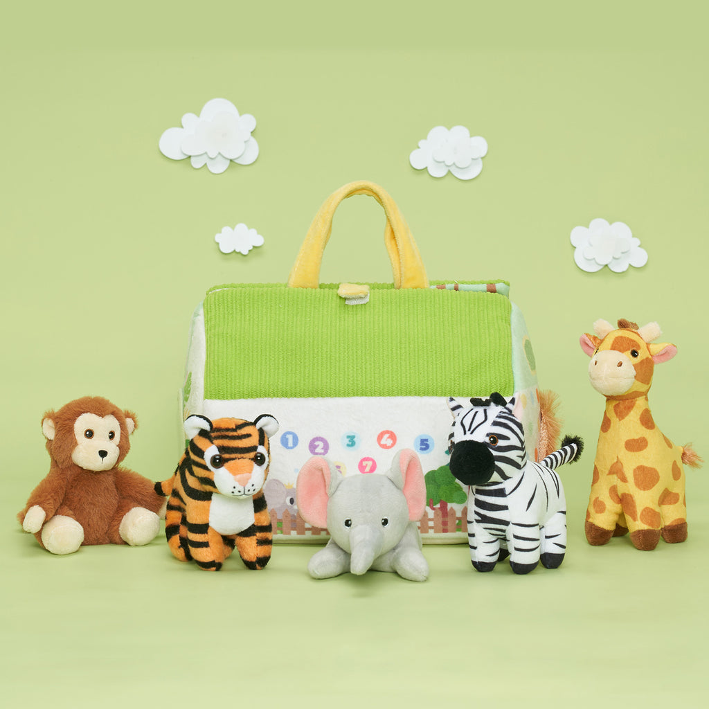 Personalized Plush Soft Zoo Toy Set