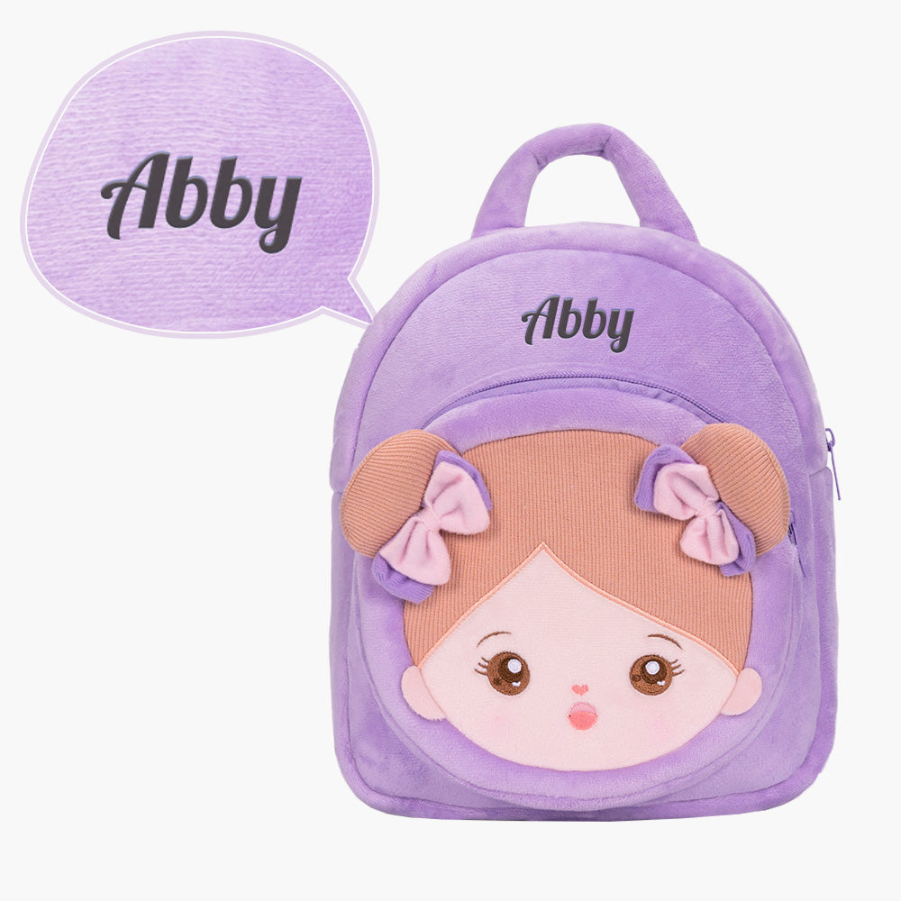 Personalized Purple Mermaid Girl Doll + Backpack