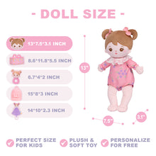 Load image into Gallery viewer, Personalized Pink Plush Mini Baby Girl Doll With Changeable Outfit
