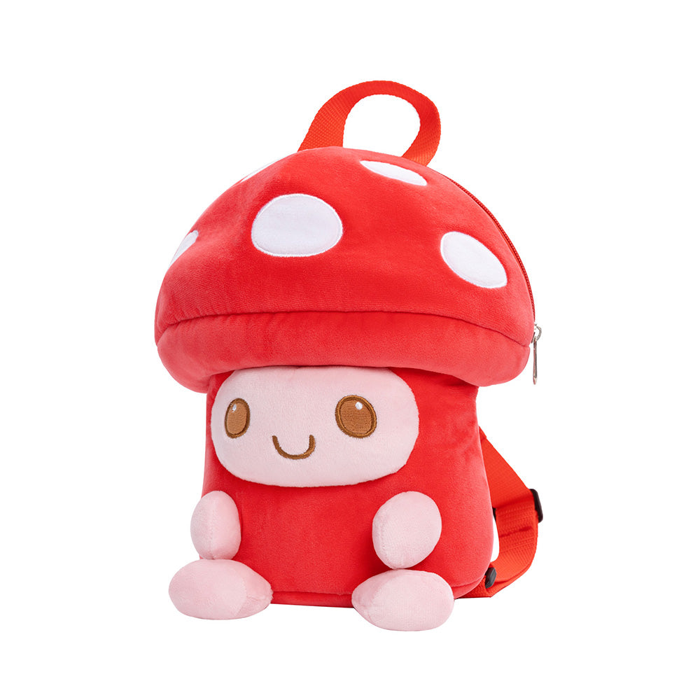 Personalized Cute Red Mushroom Plush Backpack