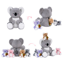 Load image into Gallery viewer, Koala Family with 4 Babies Plush Playset Animals Stuffed Gift Set for Toddler