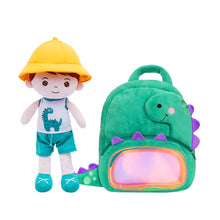 Load image into Gallery viewer, Personalized Summer Boy Plush Baby Boy Doll + Backpack