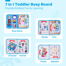 Load image into Gallery viewer, Personalized Toddler Busy Board Montessori Toy - 5 Themes