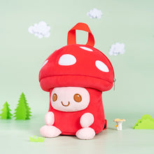 Load image into Gallery viewer, Personalized Cute Red Mushroom Plush Backpack