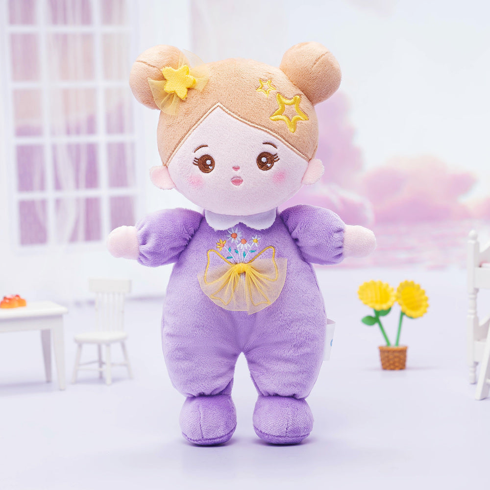 Personalized Purple Mini Plush Baby Girl Doll