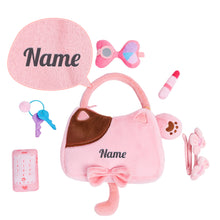 Load image into Gallery viewer, Personalized Baby&#39;s First Purse Makeup Bag Plush Sensory Toy