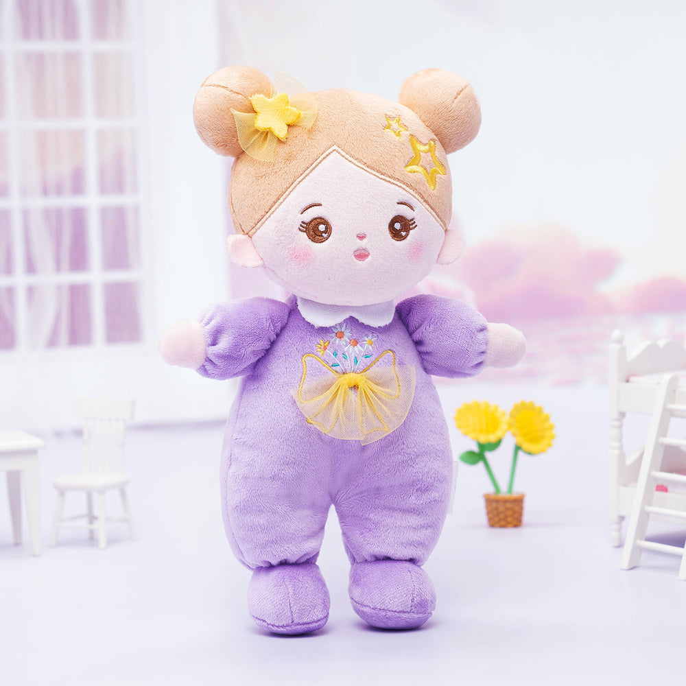 Personalized Purple Mini Plush Baby Girl Doll