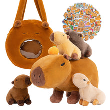 Load image into Gallery viewer, Capybara Family with 4 Babies Plush Playset Animals Stuffed Gift Set for Toddler