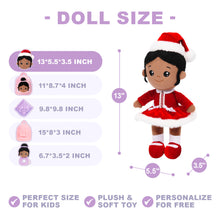 Laden Sie das Bild in den Galerie-Viewer, Personalized Christmas Elk Plush Rag Baby Doll