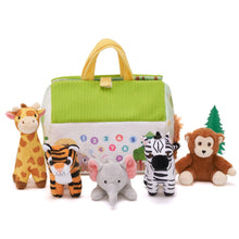 Load image into Gallery viewer, Personalized Portable Fun Plush Zoo House Set