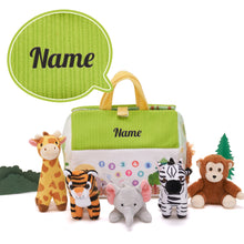 Load image into Gallery viewer, Personalized Baby&#39;s First Plush Playset Sensory Toy Gift Set