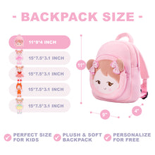 Load image into Gallery viewer, Personalized Playful Girl Pink Plush Backpack