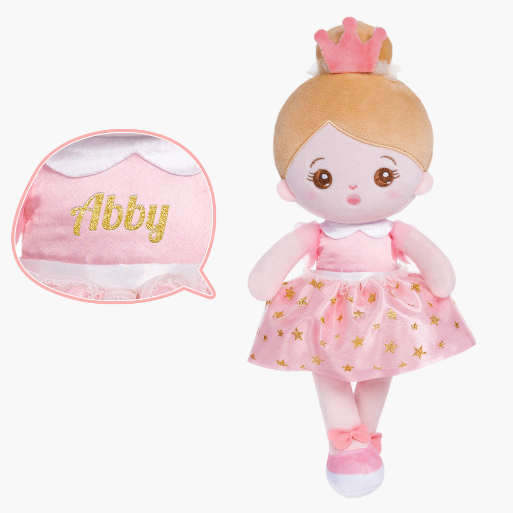 Personalized Pink Princess Plush Baby Girl Doll - Only Doll⭕️
