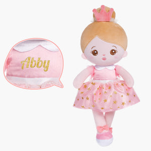 Personalized Pink Princess Plush Baby Girl Doll