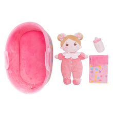 Laden Sie das Bild in den Galerie-Viewer, Personalized Pink Mini Plush Rag Baby Doll &amp; Gift Set