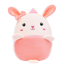 Laden Sie das Bild in den Galerie-Viewer, Personalized Pink Rabbit Animal Plush Baby Backpack