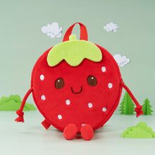 Load image into Gallery viewer, Personalized Cute Strawberry Plush Backpack