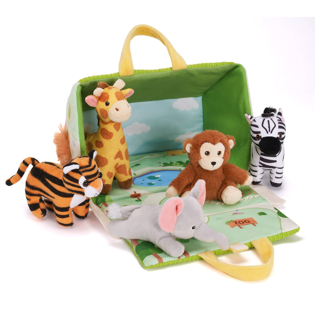 Personalized Portable Fun Plush Zoo House Set