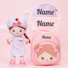 Indlæs billede til gallerivisning Personalized Nurse Plush Baby Girl Doll