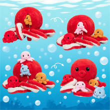 Load image into Gallery viewer, Octopus Stuffed Animal with 4 Baby Octopuses Inside