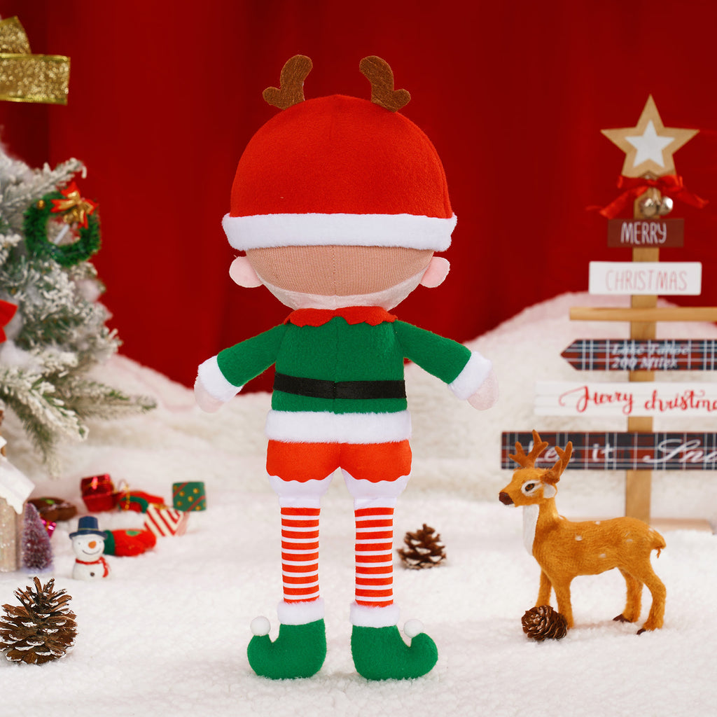 Personalized Christmas Plush Doll with Elf Costume