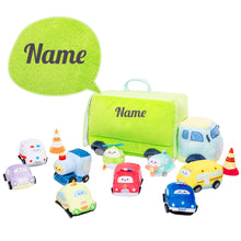 Charger l&#39;image dans la galerie, Personalized Baby&#39;s First Cars Sensory Toy Plush Playset