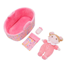 Laden Sie das Bild in den Galerie-Viewer, Personalized Pink Mini Plush Rag Baby Doll &amp; Gift Set