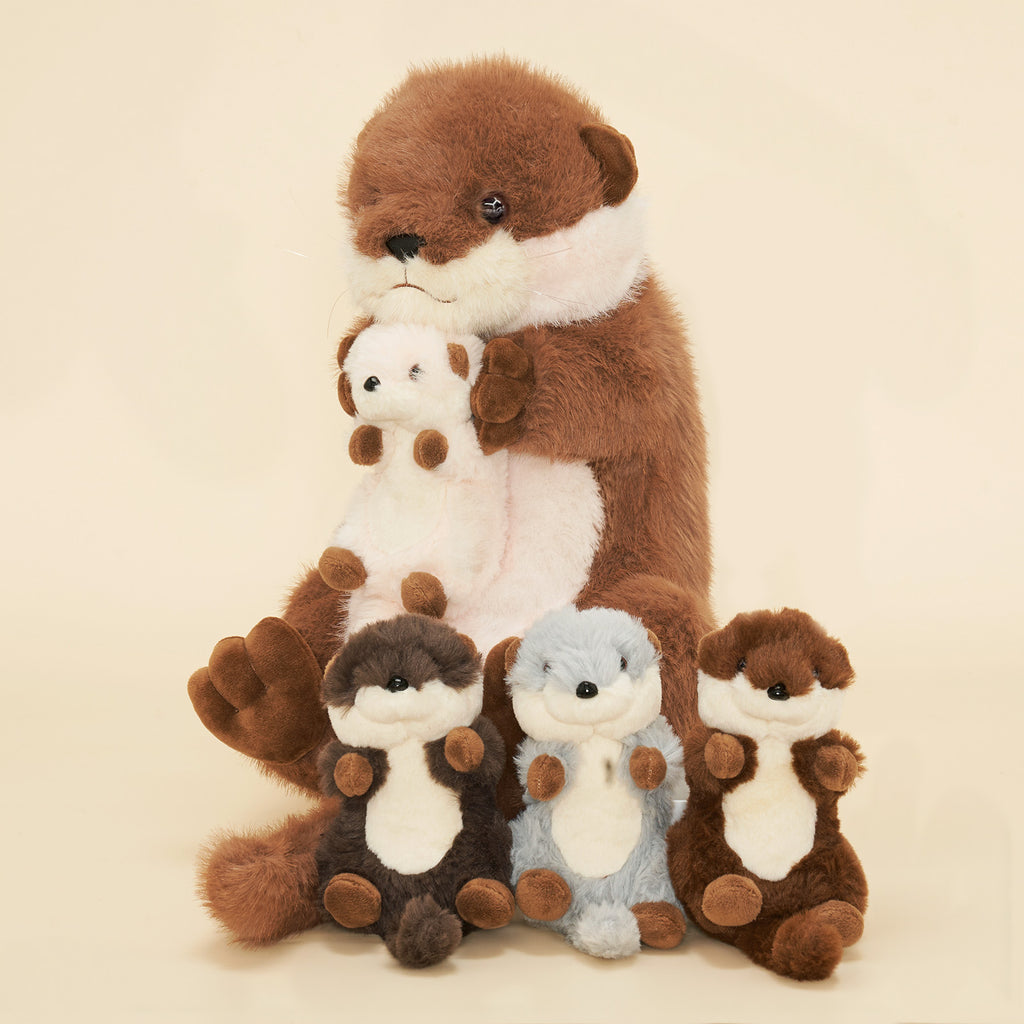 Otter Plush Stuffed Animal with 4 Babies