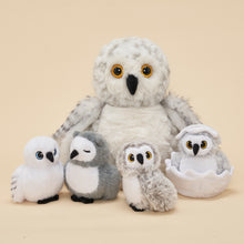 Cargar imagen en el visor de la galería, Owl Plush Stuffed Animal with 4 Babies