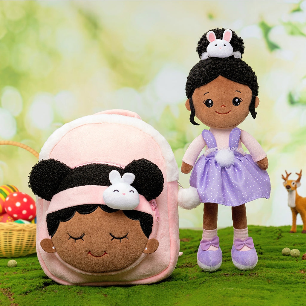 Saldi di Pasqua - Bambola di peluche ragazza coniglio personalizzata