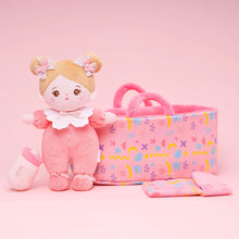 Indlæs billede til gallerivisning Personalized Pink Mini Plush Rag Baby Doll &amp; Gift Set