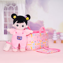 Charger l&#39;image dans la galerie, Personalized Black Hair Mini Plush Rag Baby Doll &amp; Gift Set