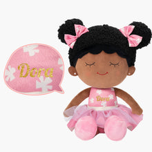 Laden Sie das Bild in den Galerie-Viewer, Personalized Pink Deep Skin Tone Plush Dora Doll + Backpack
