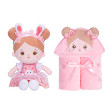 Indlæs billede til gallerivisning Personalized Doll and 35 Inch Soft Baby Blanket Combo