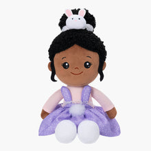 Laden Sie das Bild in den Galerie-Viewer, Personalized Nevaeh Purple Bunny Doll + Backpack
