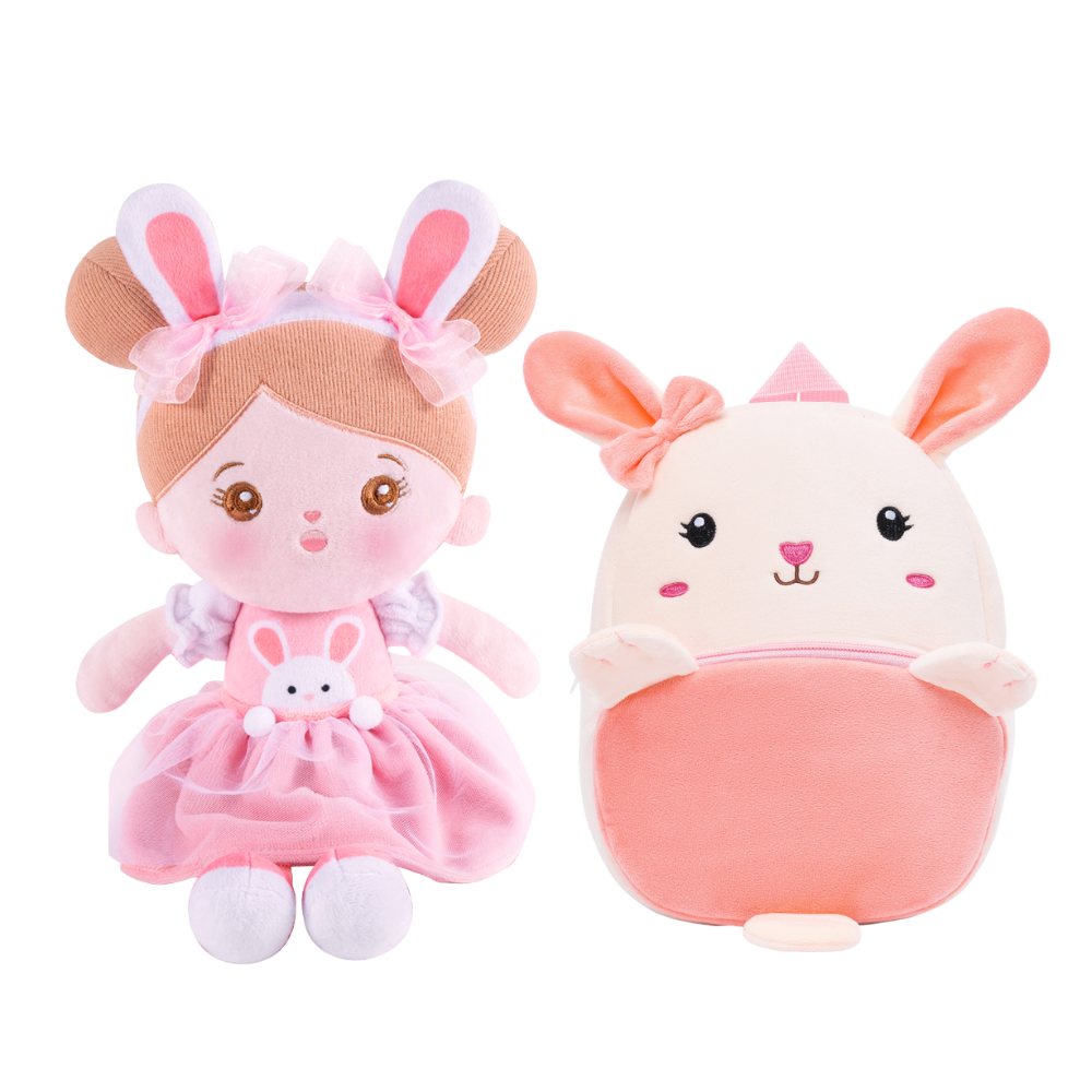 Ouozzz Personalized Easter Bunny Plush Doll Spring Gift Set For Kids