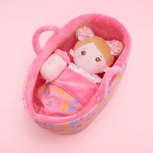 Cargar imagen en el visor de la galería, Personalized Pink Mini Plush Rag Baby Doll &amp; Gift Set