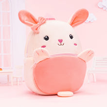 Indlæs billede til gallerivisning Personalized Pink Rabbit Animal Plush Baby Backpack