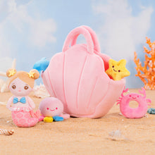 Load image into Gallery viewer, Personalized Baby&#39;s First Mermaid Adventure Plush Playset Sound Toy Gift Set