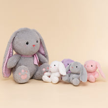 Laden Sie das Bild in den Galerie-Viewer, Rabbit Mommy with 4 Babies Plush Stuffed Animal