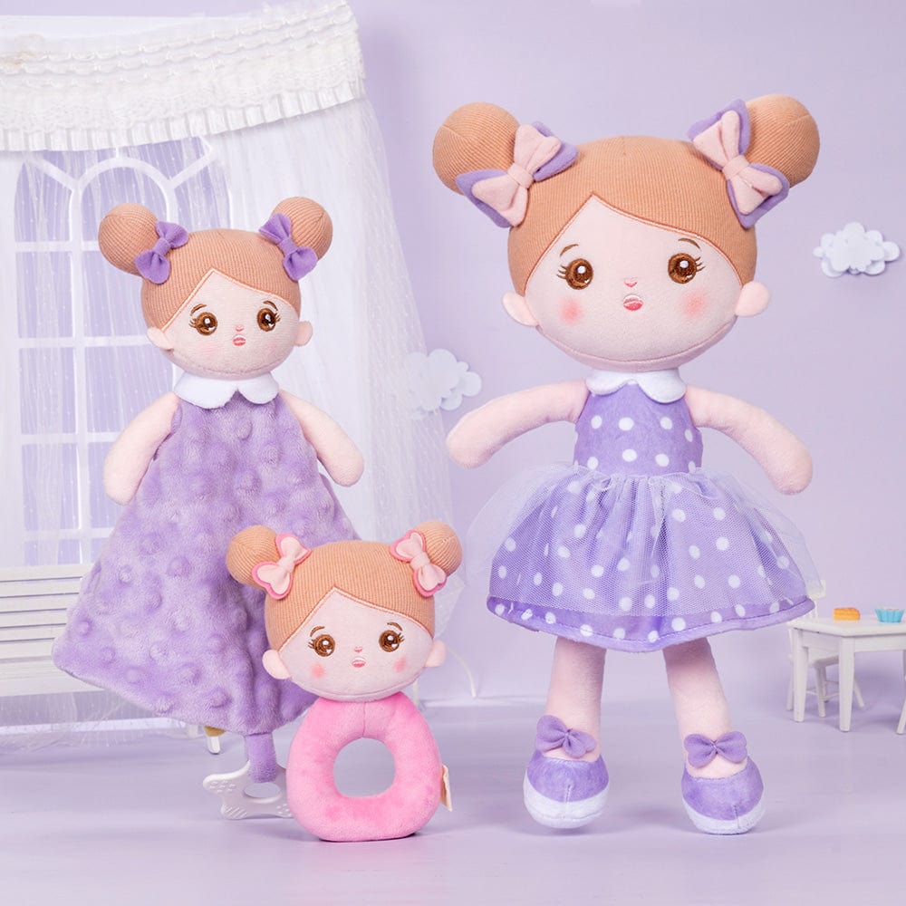 Personalized Sweet Girl Purple Plush Doll