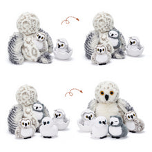 Cargar imagen en el visor de la galería, Owl Plush Stuffed Animal with 4 Babies