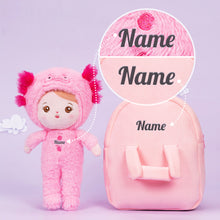 Cargar imagen en el visor de la galería, Muñeco bebé de peluche tritón rosa personalizado