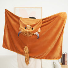 Cargar imagen en el visor de la galería, Scottish Highland Cow Cattle Wearable Hooded Blanket for Kid